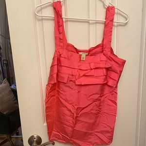 J Crew fushia silk shell, excellent condition, size 8.